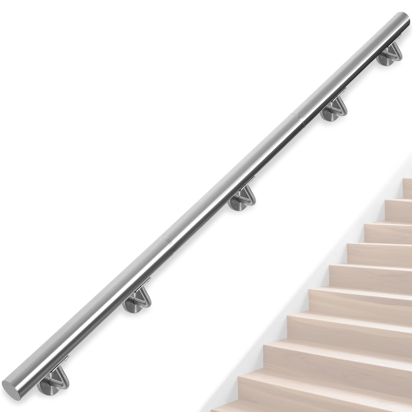 Balustrada OUUTMEE Handlauf din otel inoxidabil 200 cm, 304
