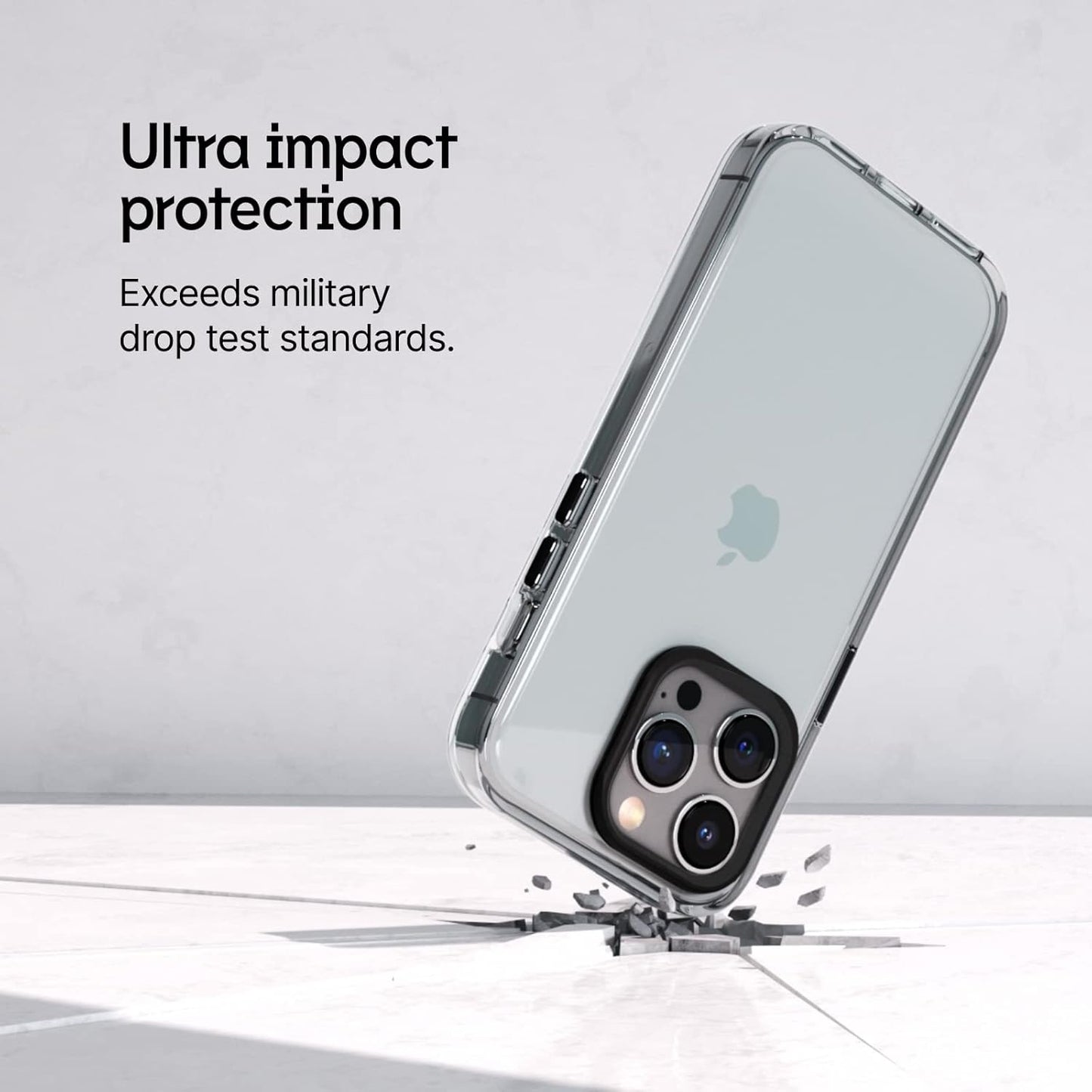 RHINOSHIELD Clear Case Compatible with Magsafe for [iPhone 15 Pro Max] | Superior Magnetic, Advanced Yellowing Resistance, Crystal Clear, Protective Clear Phone Case - White Camera Ring