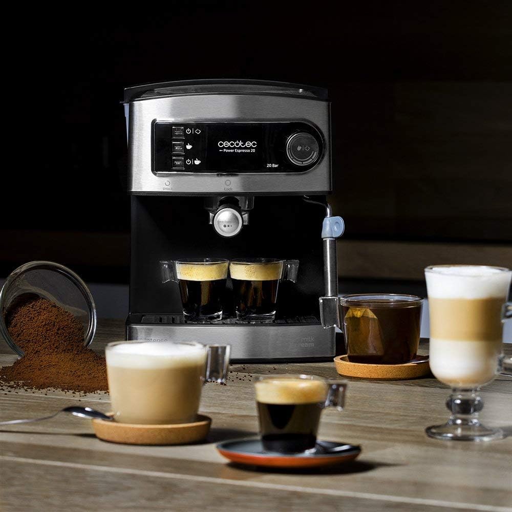 Espressor Cecotec Power Espresso 20, 850 W, rezervor 1.5 L, 20 bari
