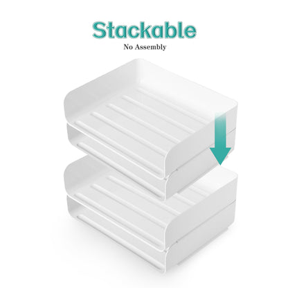 Organizator documente HKeeper 4 niveluri A4 plastic alb