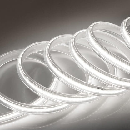 COB LED Strip with Switch, XUNATA 360Leds/m IP65 Waterproof 230V Super Bright Flexible LED Strip Light for Cabinet, Kitchen, Bedroom, Home Decoration DIY (White, 10M)