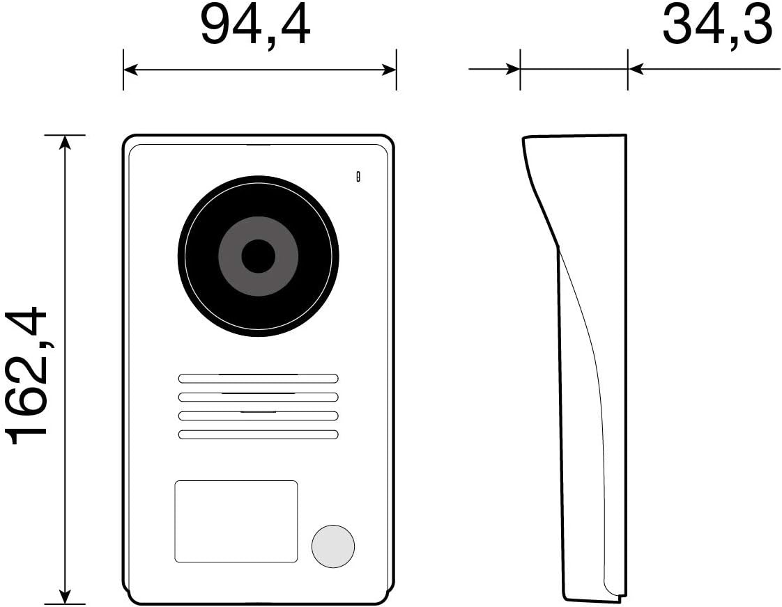 Set videointerfon VIMAR cu monitor LCD 7 inch, 1 familie