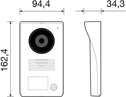 Set videointerfon VIMAR cu monitor LCD 7 inch, 1 familie