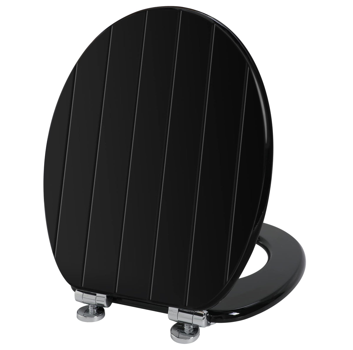 Colac WC Angel Shield Soft Close Lemn MDF Negru Oval Reglabil