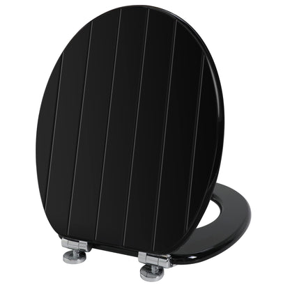 Colac WC Angel Shield Soft Close Lemn MDF Negru Oval Reglabil