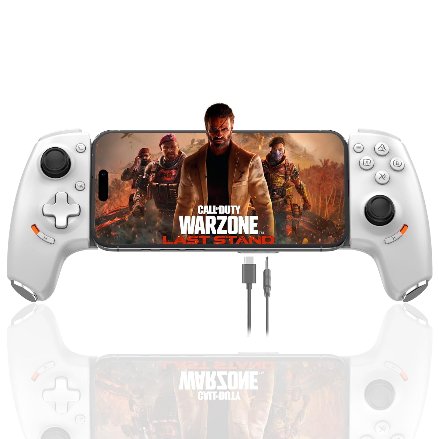 Megadream Phone Controller for iPhone 16/iPhone 15/Android USB C Mobile Gaming Controller with 3.5mm Audio Jack, Remote Player Gamepad for PS5/PS4/Xbox/PC, Cloud Game, Plug and Play, Hall Joysticks/Hall Trigger, 2 Mappable Buttons