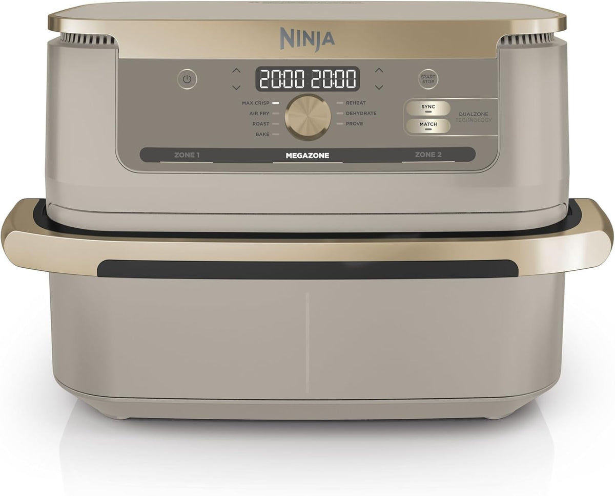 Friteuza cu aer cald Ninja Foodi FlexDrawer Dual Zone, 10.4 L, Stone-gold