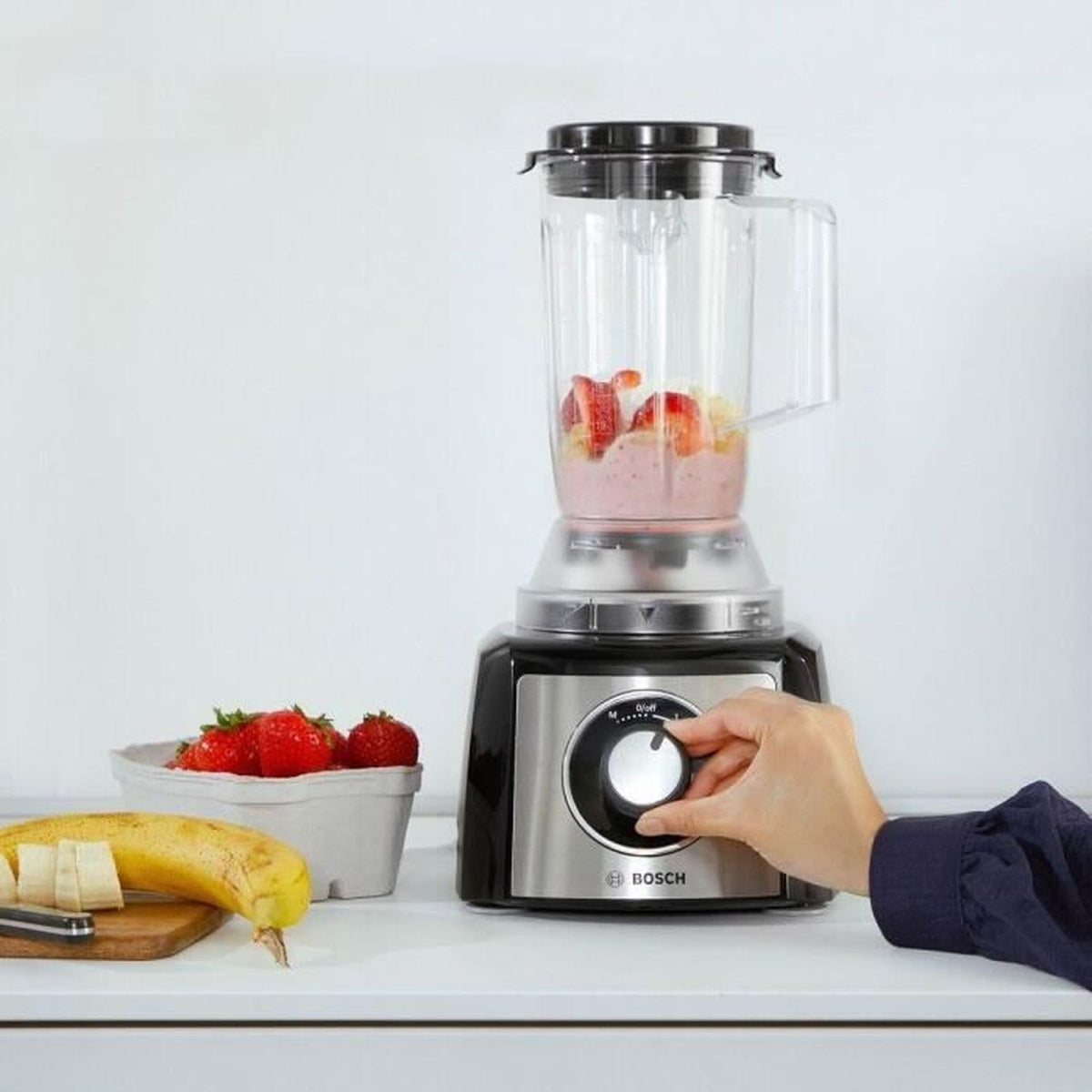 Robot de bucatarie Bosch MultiTalent 3 MCM3501M, 800 W, bol 2,3 L, blender 1 L, negru