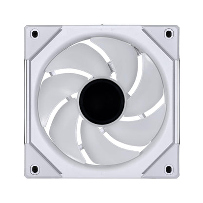 Lian Li UNI Fan SL-Infinity 120-Triple Pack-ARGB Fan-Infinity Mirror-Daisy-Chain Design-Customizable Lighting Effects-One Cable Connection-with Controller-White-(UF-SLIN120-3W)