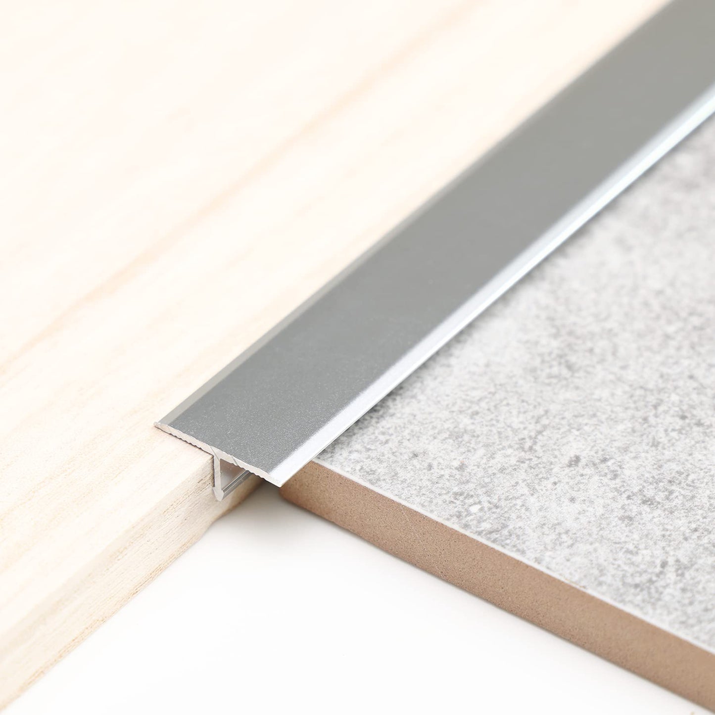 Profil T din aluminiu 0.9m x 2cm, finisaj matte silver
