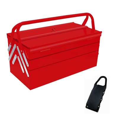 Cutie scule metalica 3 straturi MANUFORE, 5 compartimente, lacat combinat