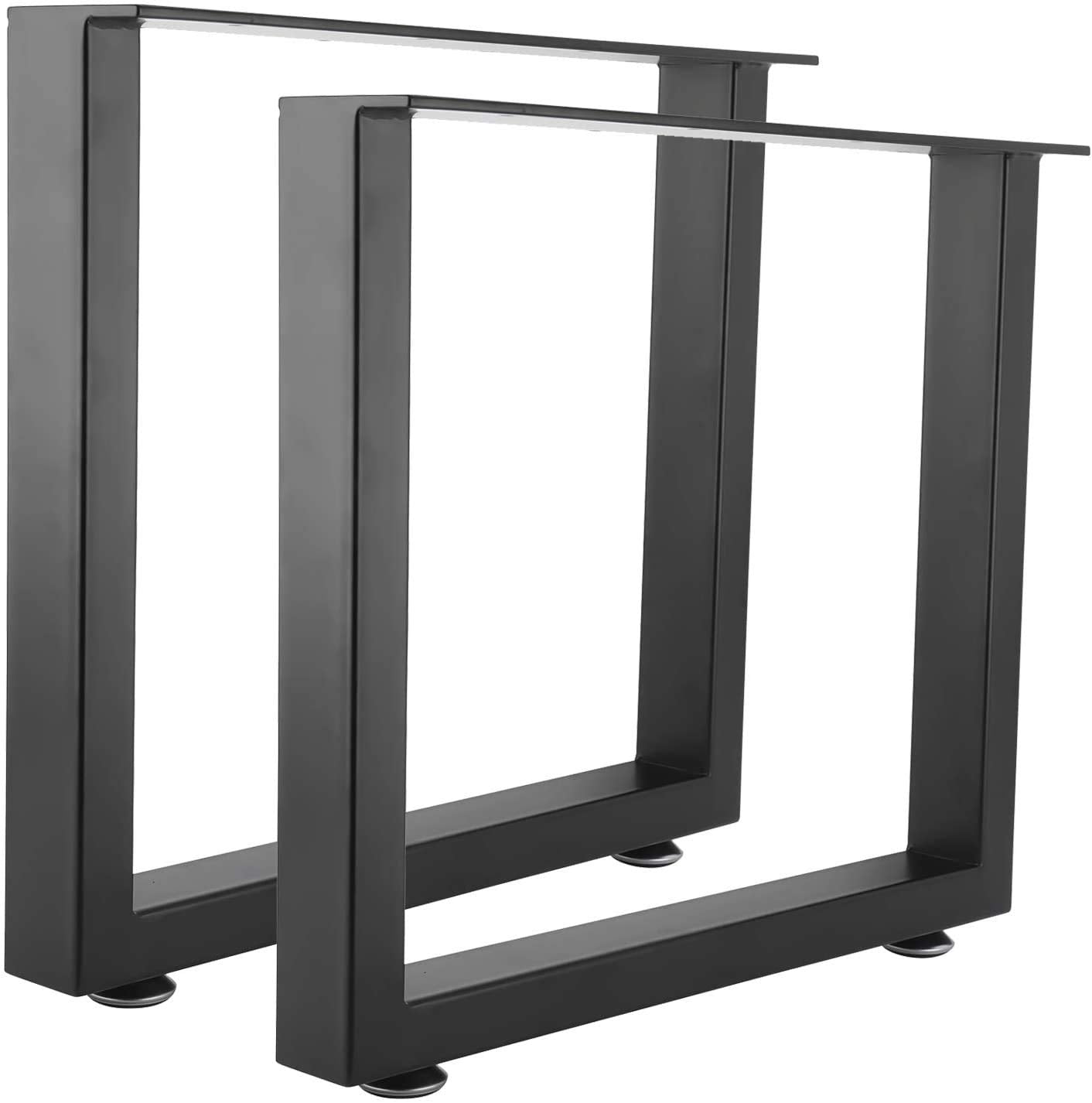 Picioare masa metal 40x45cm, negre, stil industrial patrat