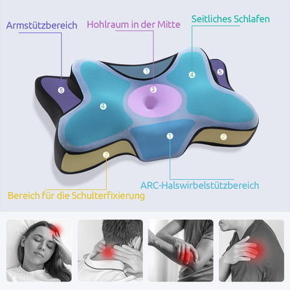 Perna cervicala DONAMA KH1067 Memory Foam respirabila, 66x37x13 cm