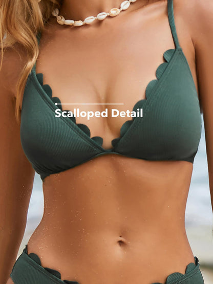 Costum de baie XL - CUPSHE Bikini Set V Neck Spate incrucisat