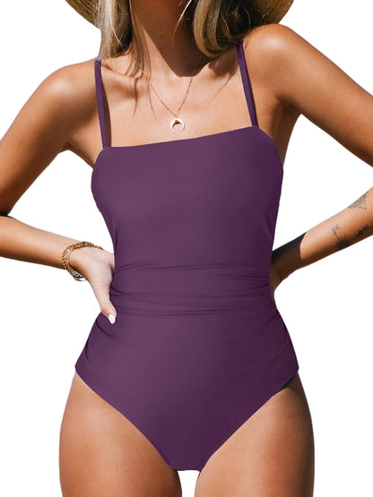Costum de baie L - CUPSHE One Piece Square Neck Tummy Control
