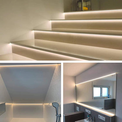 Profil LED Besseto 6 x 1 m Aluminiu cu difuzor laptos