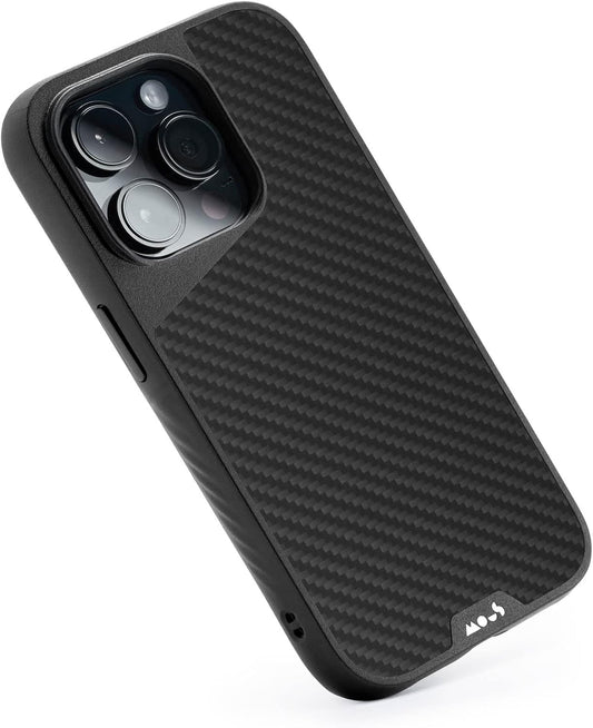 Mous for iPhone 15 Pro Max Case MagSafe Compatible - Limitless 5.0 - Carbon Fibre - Protective iPhone 15 Pro Max Case - Shockproof Phone Cover