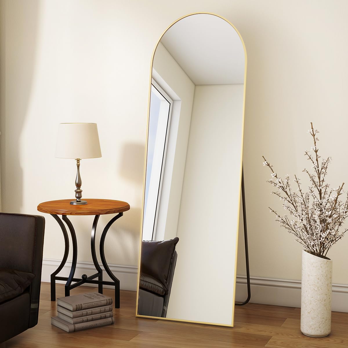 Oglinda Koonmi Arch Full-Body 45x144 cm rama aluminiu aurie