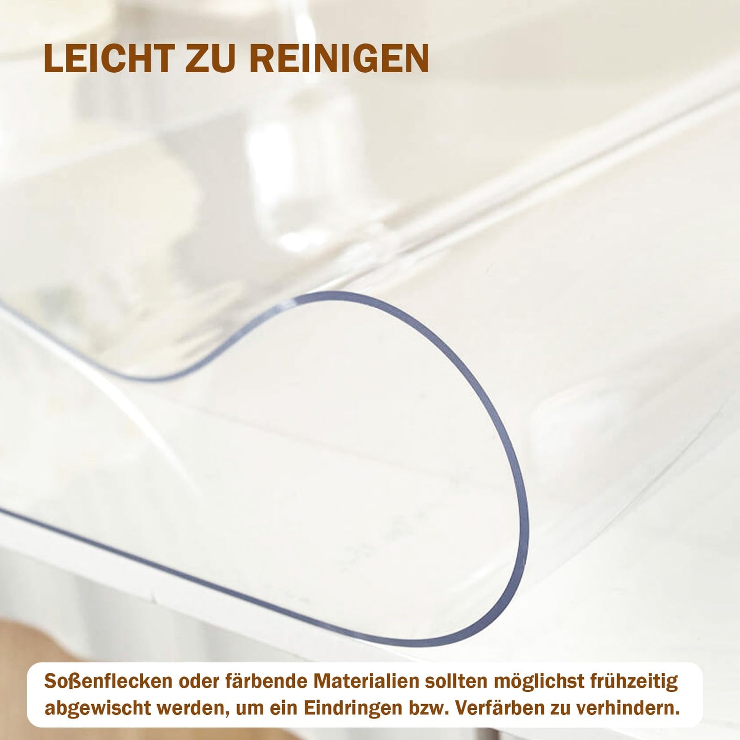 Protector masa Royhom Transparent PVC 100x60 cm 1.5 mm anti-zgarieturi