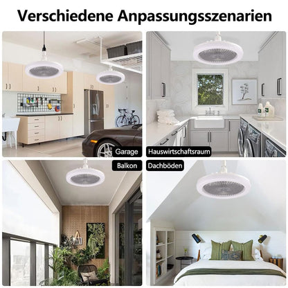 Lampa ventilator Anyingkai Fan Lamp E27 30W cu telecomanda