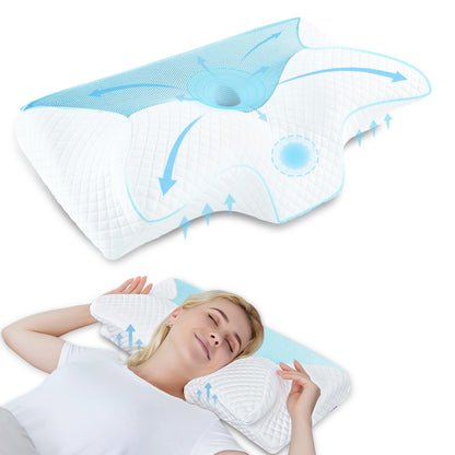 Perna cervicala HOMCA HCCP-01 Memory Foam ergonomica 60x35 cm