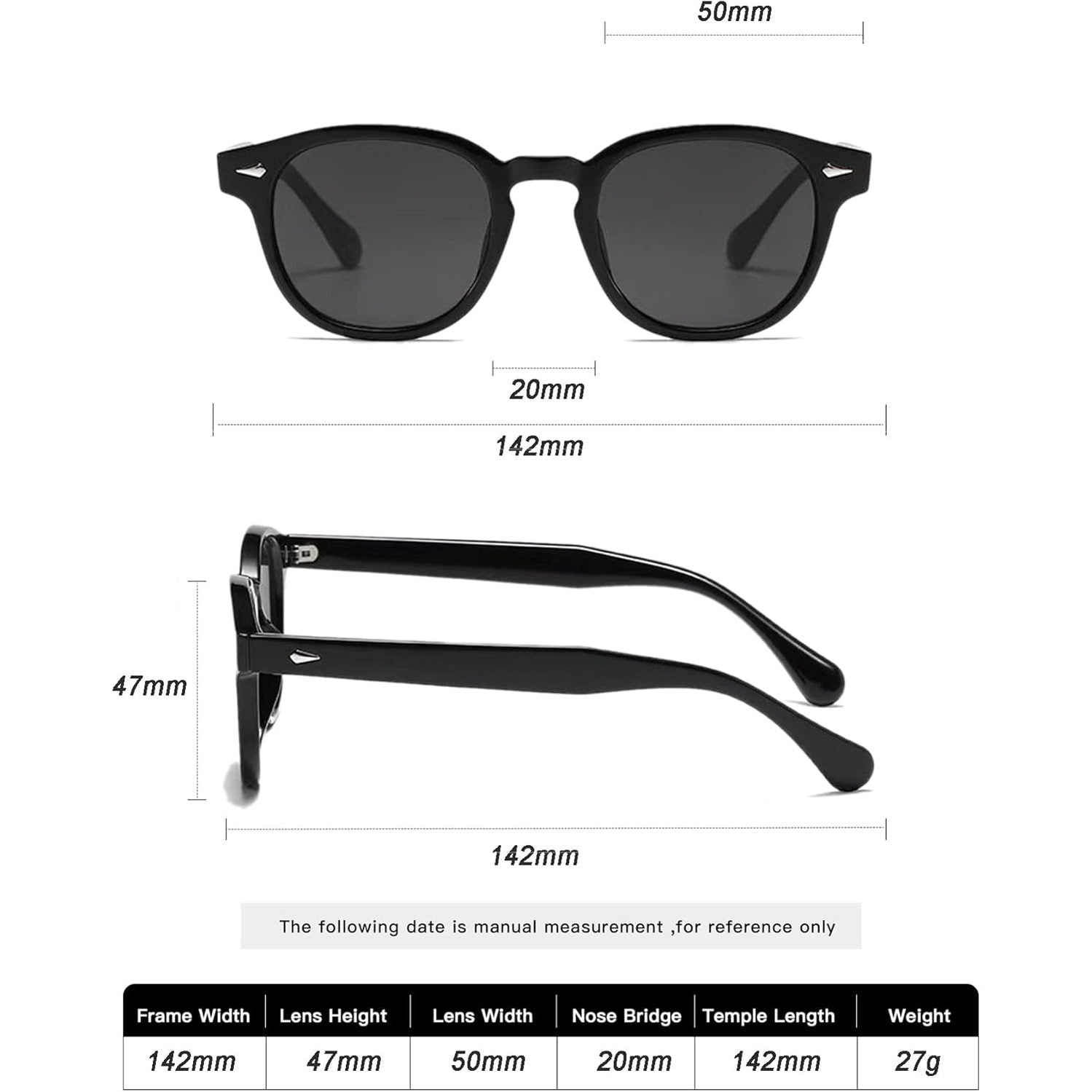 HWYYLX Retro Oval Polarized Sunglasses For Men Women, Vintage Depp Style Round Sunglasses, Fashion UV400 Protection Tinted Lens Carnival Sun Glasses