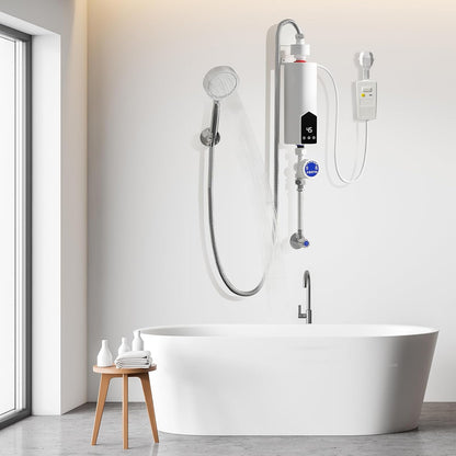 AUORUSI 5500 W chauffe eau instantané electrique,IPX4 chauffe eau aux cuisines et salles de bains,220V mini Chauffe-eau mural à économie d'énergie
