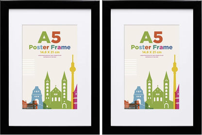 Rame foto EGOFINE 50x70 cm din lemn cu plexiglas alb, set 2 pentru perete