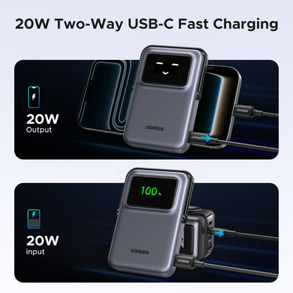 Power bank UGREEN UNO 10000 mAh magnetic 20W cu stand