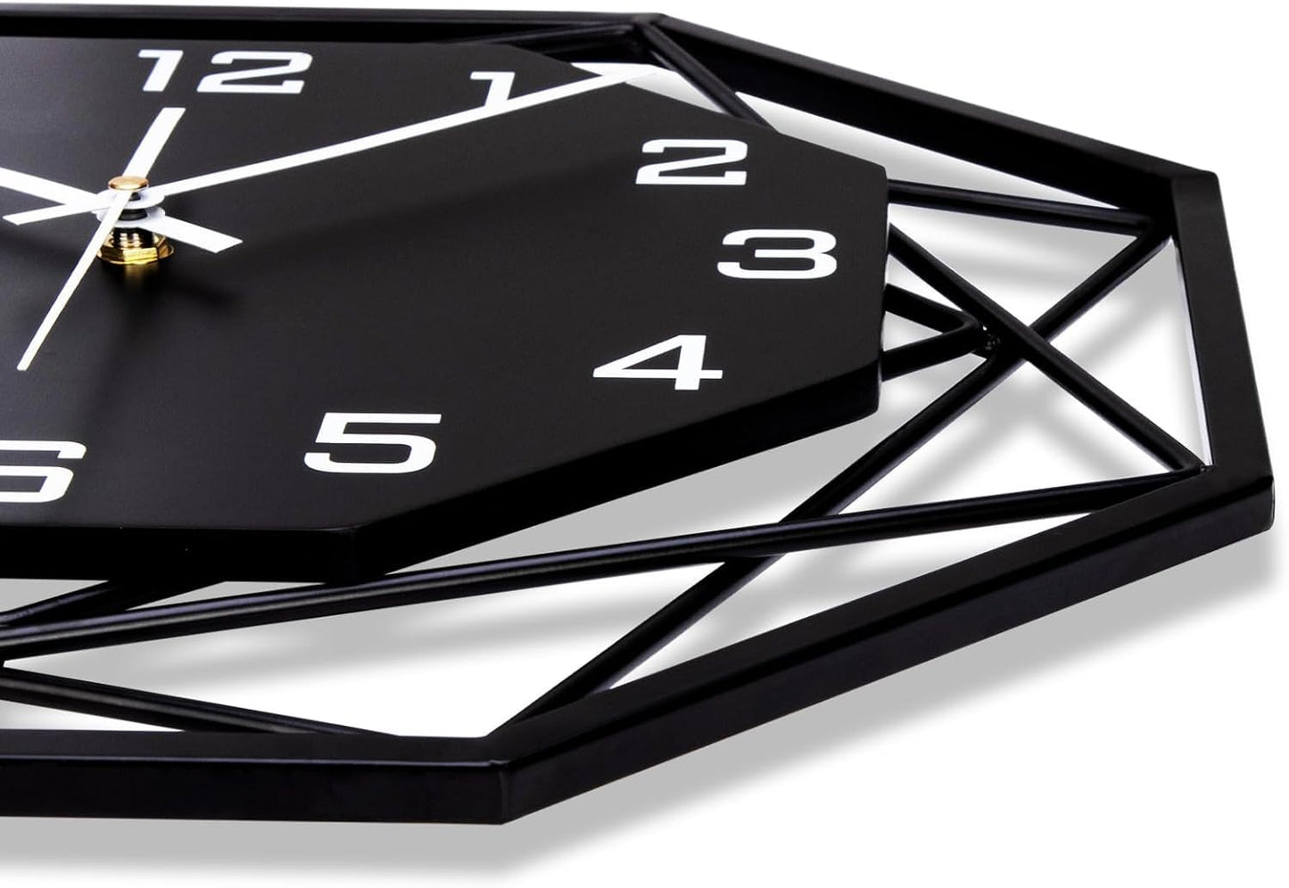 Ceas de perete VIVILINEN 58cm metal negru silentios analog
