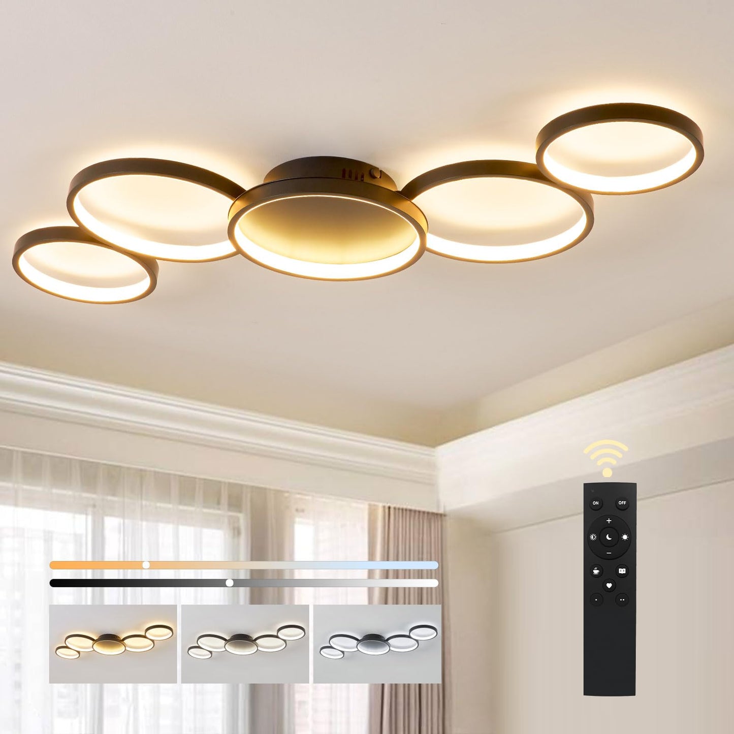 Plafoniera LED dimabila 50W cu telecomanda + lumina ajustabila