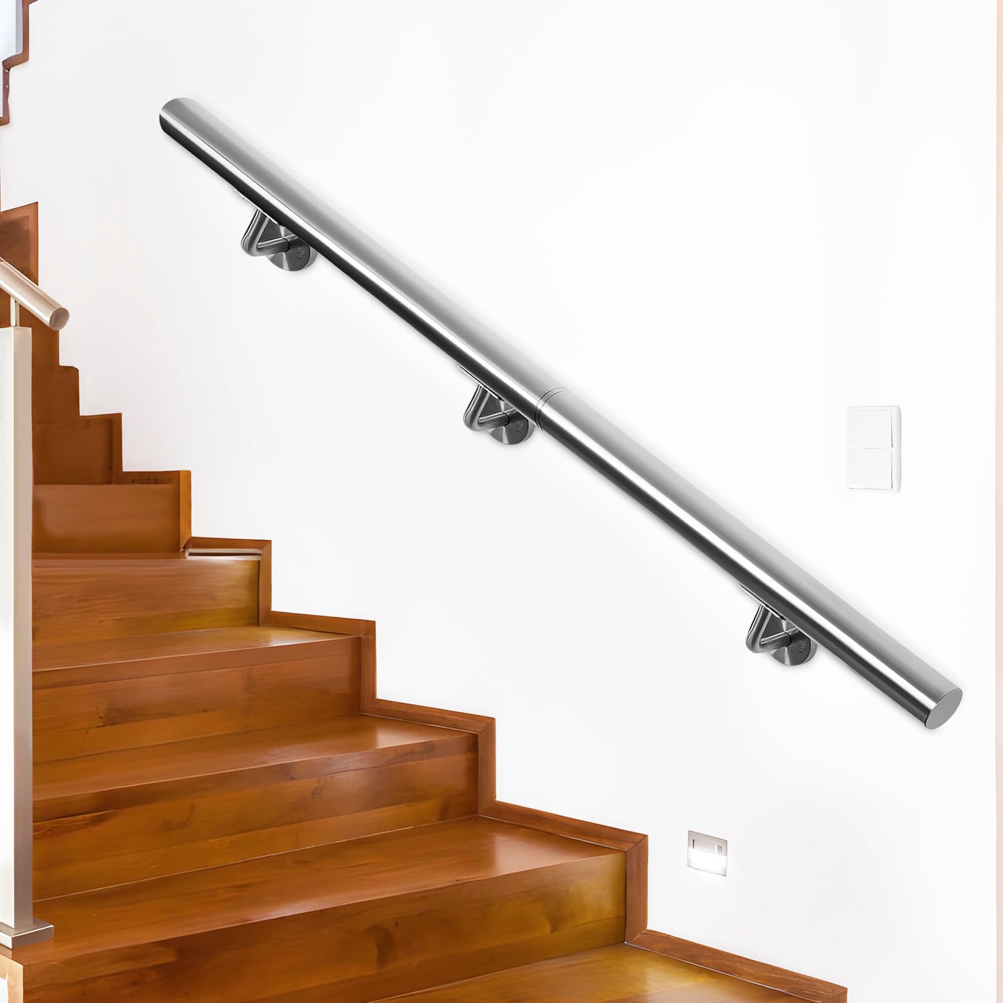 Balustrada OUUTMEE Handlauf din otel inoxidabil 200 cm, 304