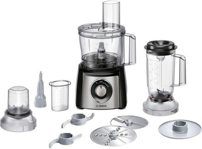 Robot de bucatarie Bosch MultiTalent 3 MCM3501M, 800 W, bol 2,3 L, blender 1 L, negru