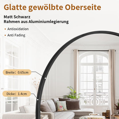 Oglinda Koonmi Arched 30x67 cm, cadru metalic, montaj perete