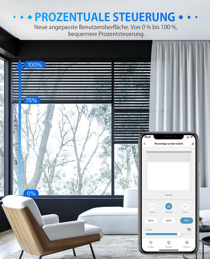 Allevoi WiFi Shutter Switch Smart – Intrerupator rulouri cu functie procentuala, Alexa Google Home