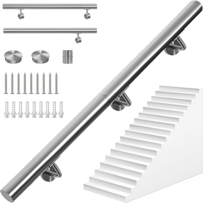 Balustrada OUUTMEE Handlauf din otel inoxidabil 200 cm, 304