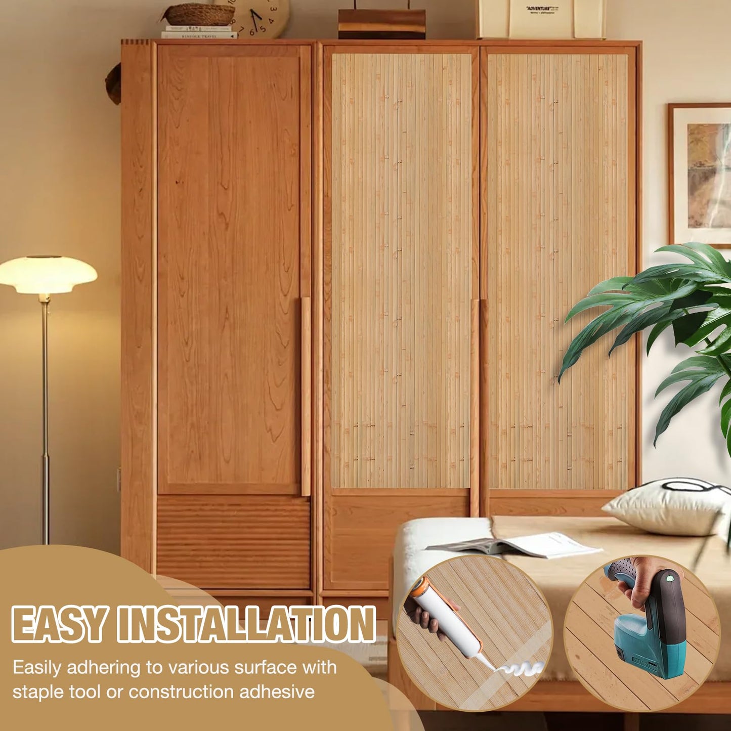 Panou perete Bamboo Wall Panel 1.2x2.4m bambus natural