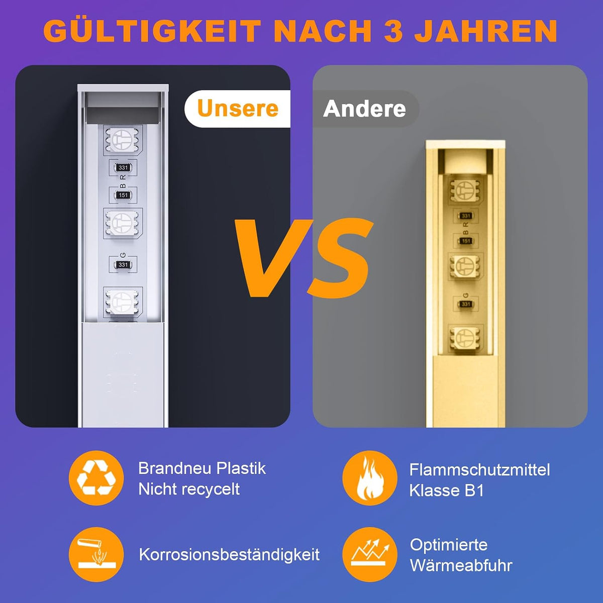 Set 12 profile LED Chesbung din aluminiu, forma U, 1 m, pentru benzi de pana la 16 mm, cu capac alb laptos, compatibil Philips Hue