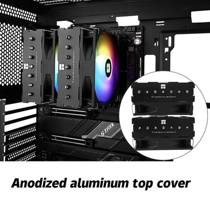 Phantom Spirit 120 SE ARGB CPU Air Cooler,7 Heat Pipes CPU Cooler,Dual 120mm TL-C12B-S V2 PWM Fan,AGHP 4.0 Technilogy,S-FDB Bearing,for AMD AM4 AM5/Intel 1700/1150/1151/1200/1851