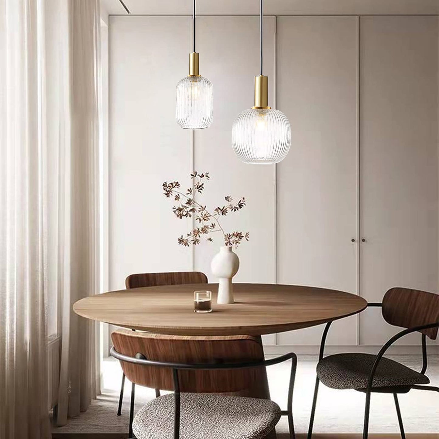 Lampa suspendata Clear Glass M E27 60W finisaj bronz
