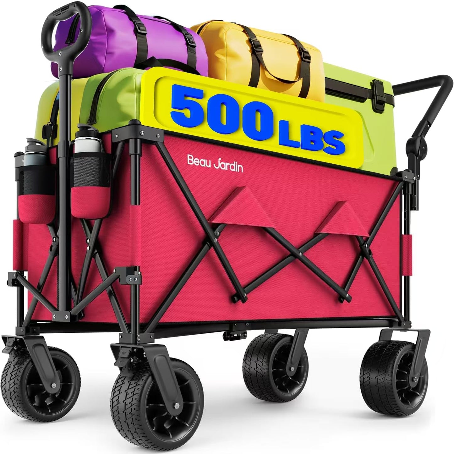 Carucior pliabil BEAU JARDIN AT0311 500 lbs roti all-terrain