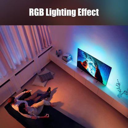 TV LED Backlight with HDMI Sync Box, Backlight Support of 1080P @ 60Hz Pure Colour Lighting Effect, App Control, Ambient Lighting for PCs Under 65 Inches