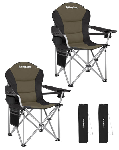 Scaun camping KingCamp Heavy Duty pliabil 250 kg suport lombar
