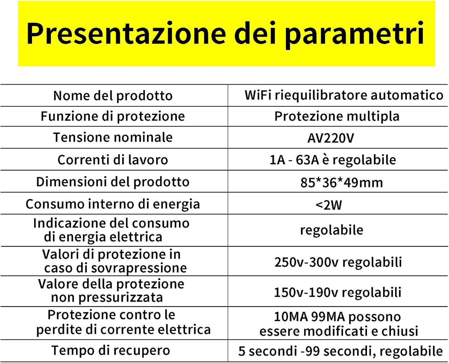 JOYELEC Smart WiFi Electric Meter Consumption Meter 63A 220V Real-time Monitoring, Time Switch Function, Overvoltage and Low Voltage Protection