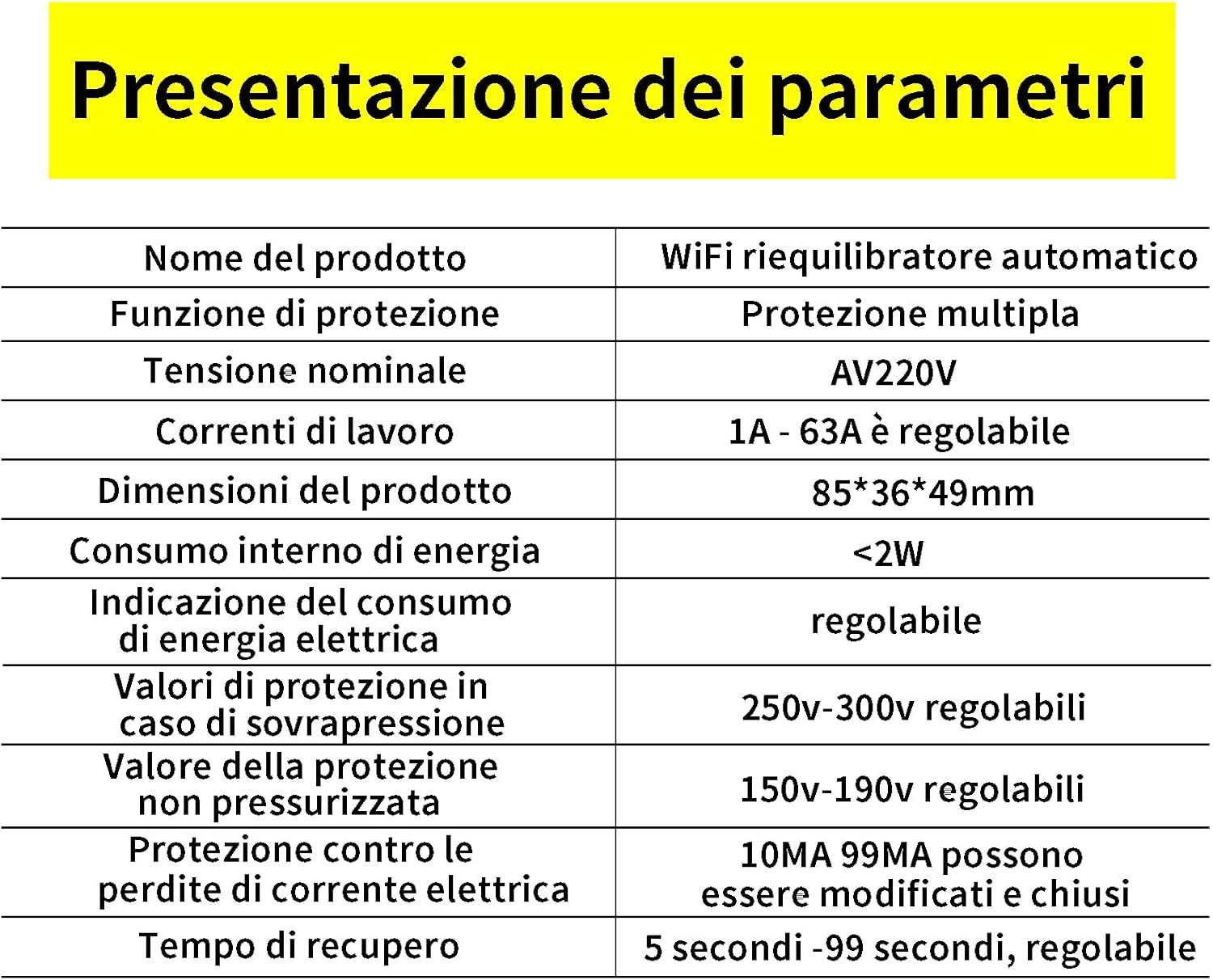 JOYELEC Smart WiFi Electric Meter Consumption Meter 63A 220V Real-time Monitoring, Time Switch Function, Overvoltage and Low Voltage Protection