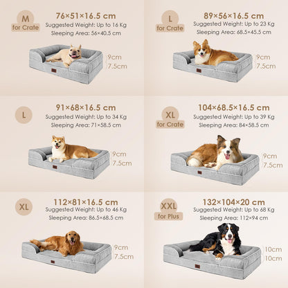 Pat caini EHEYCIGA Orthopedic Dog Sofa13M-DE Memory Foam 76x51cm