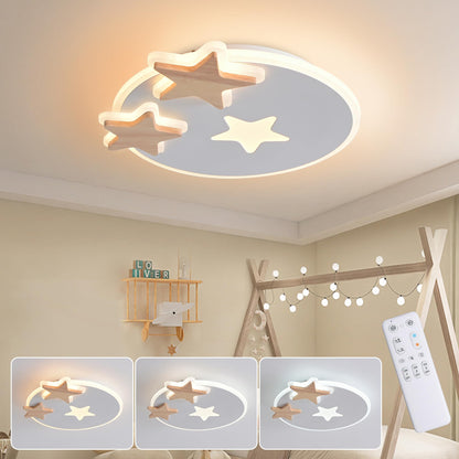 YUEEU PE soveværelse lampe børneværelse lampe loft LED loftslampe børneværelse 40 cm sky loftslampe børnelampe, dæmpbar sky lampe med fjernbetjening, loftslamper til børn, babyværelse