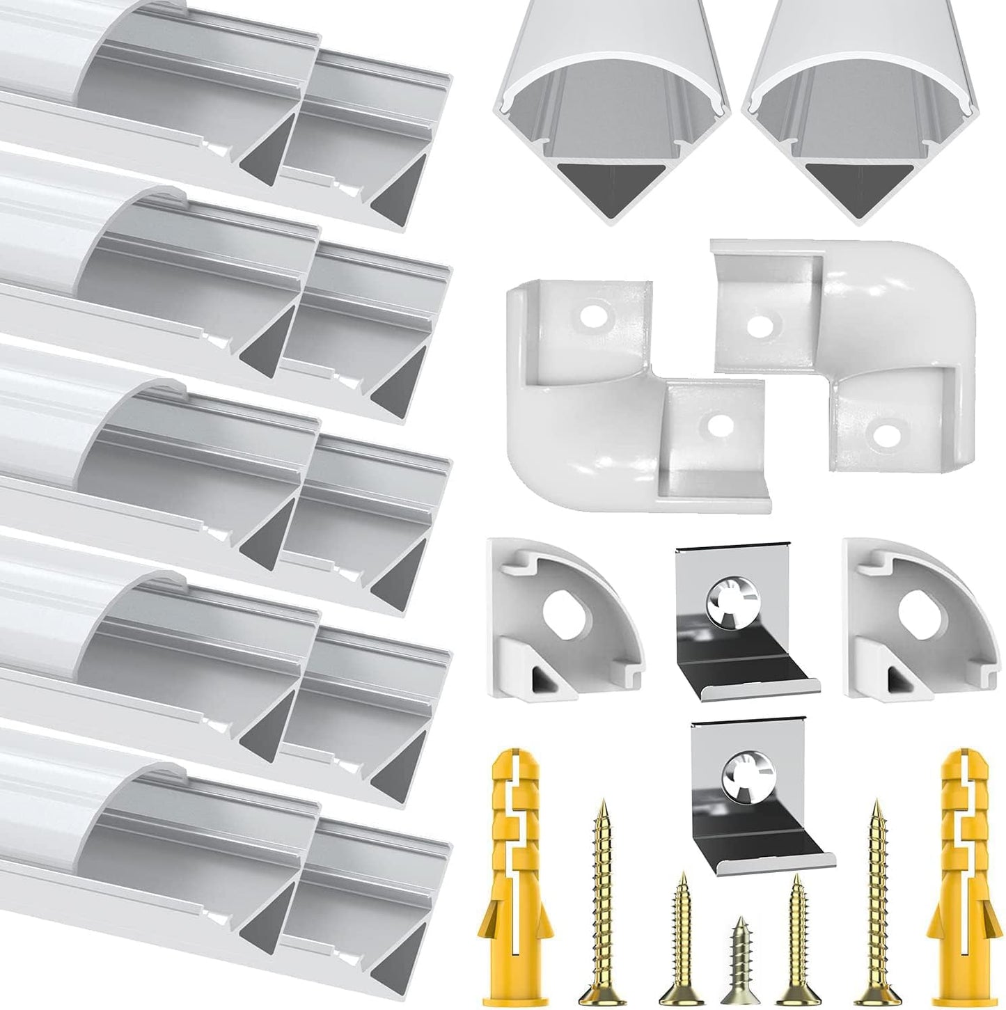 Profil LED Chesbung U-Form 10x1m Aluminiu 12V Alb Cald