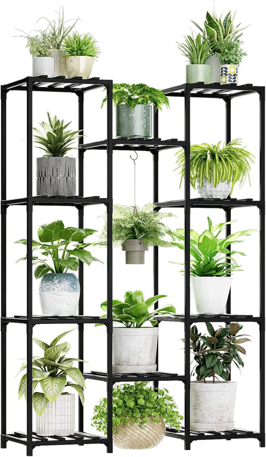Suport plante Bamworld A-Shape lemn maro 4 niveluri 68 kg