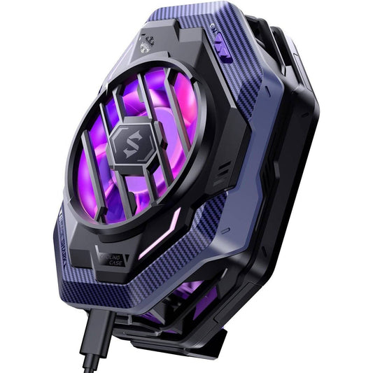 Black Shark FunCooler 3 Pro Mobile Phone Cooler Fan Fast Cooling Sleep Timer Function as Phone Stand Physical Switch 5 Speed Cooling Performance Quiet Gaming for Tiktok Live Streaming